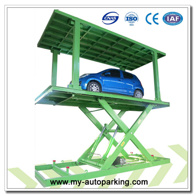 China Underground Garage Double Deck Pit Design Scissor Parking Lift System supplier